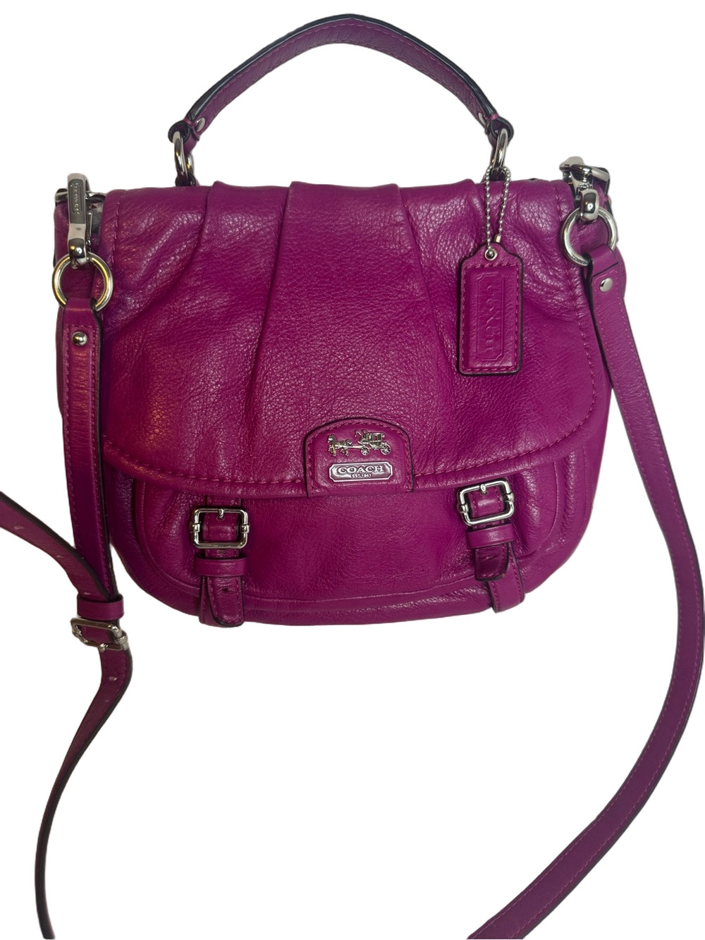 #440 Coach Madison Annabelle Leather Two-Way Satchel Crossbody Bag - Picture 1 of 17